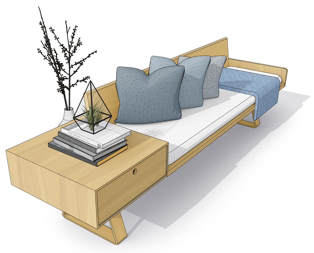 Inneneinrichtung - Sofa in SketchUp